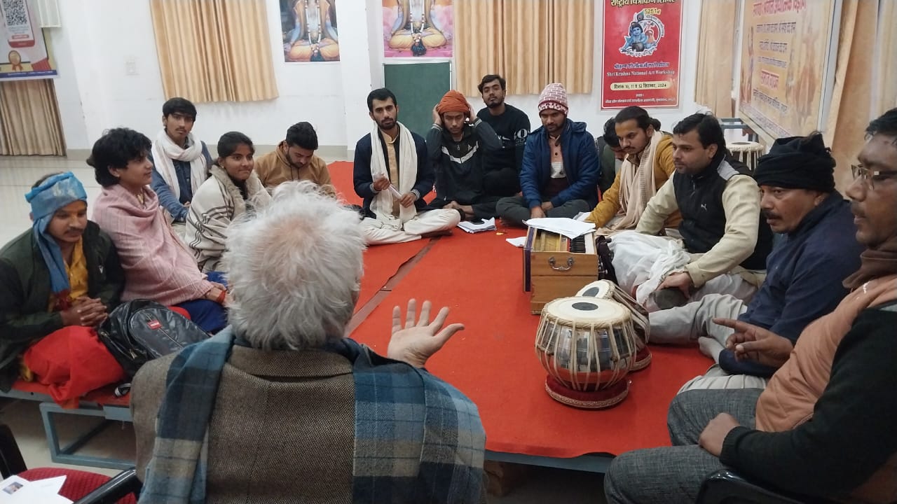 गीता शोध संस्थान में ‘रसखान के बोल’ का नाट्य रिहर्सल