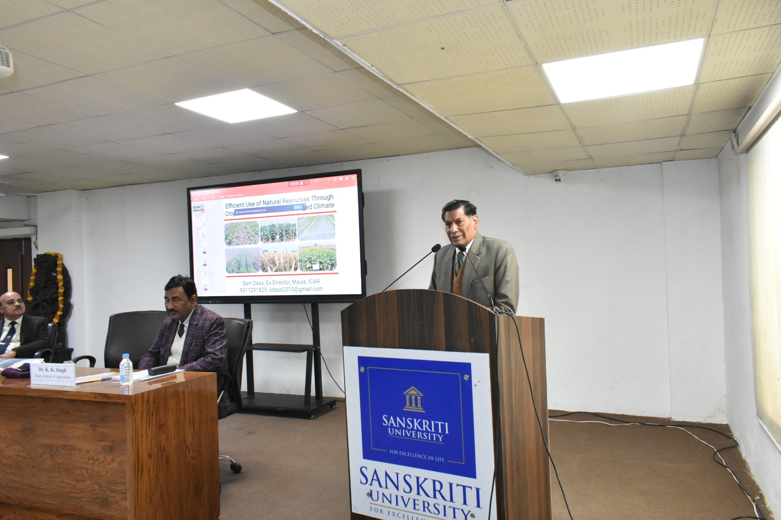 संस्कृति विवि में विशेषज्ञ वक्ता ने बताए प्राकृतिक साधन के कुशल उपयोग